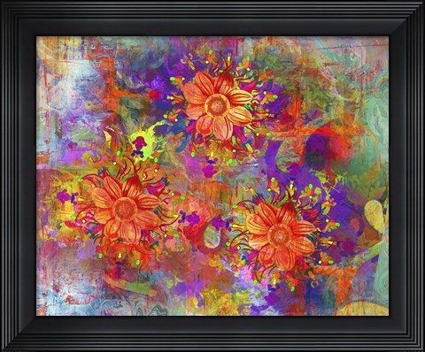 Framed Flowers Design A Print