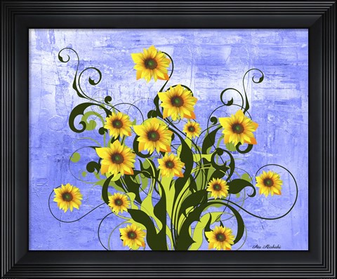 Framed Sunflowers A Print