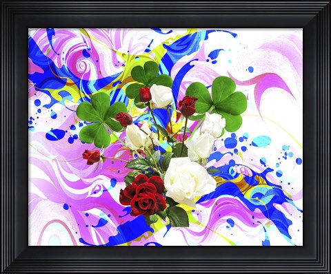 Framed Flower Design 3A Print