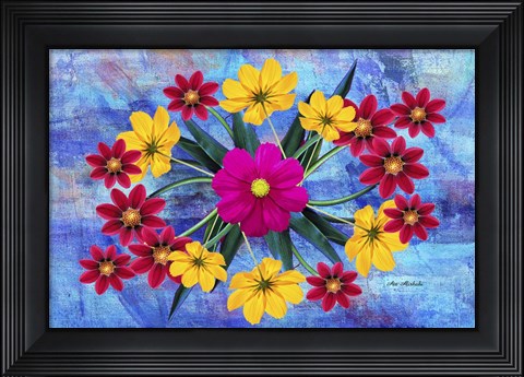 Framed Flower Design 2Mz Print