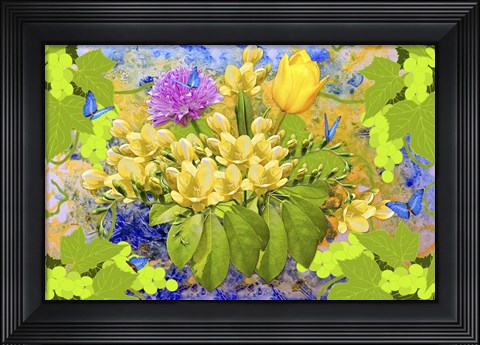Framed Flower Design 30 Print