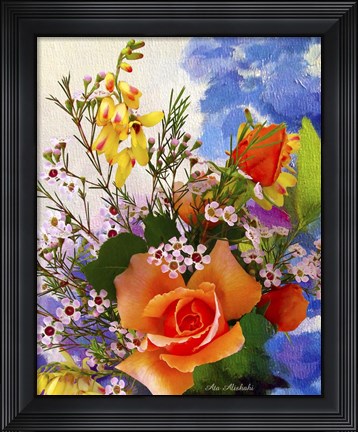 Framed Flower Design N6 Print