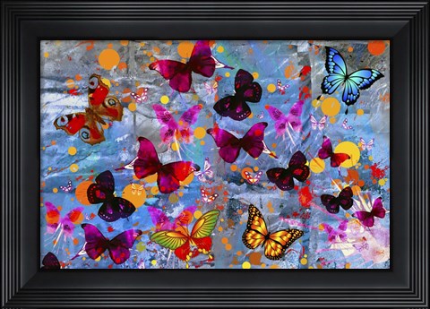 Framed Butterflies Season Print