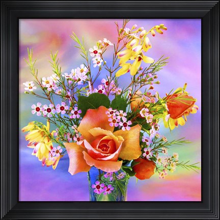 Framed Flower Design 7AB Print