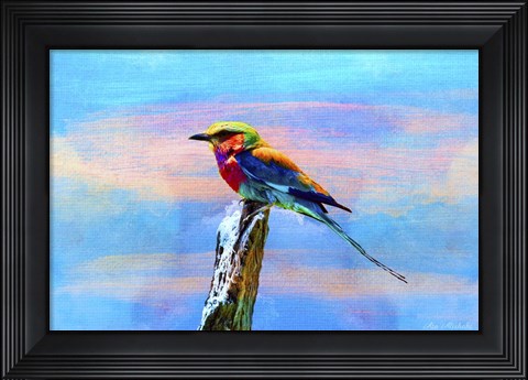 Framed Blue Bird 2B Print