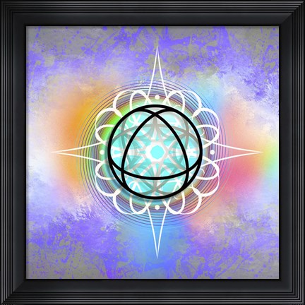 Framed Colors Globe Print