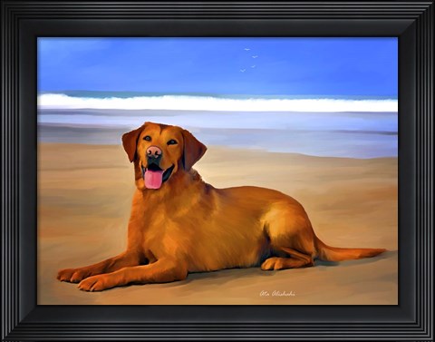 Framed Dog 2A Print