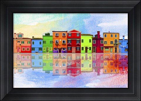 Framed Color Town 8A Print