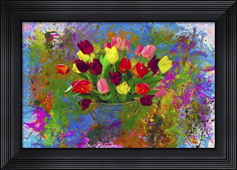 Framed Flower Design 8H Print