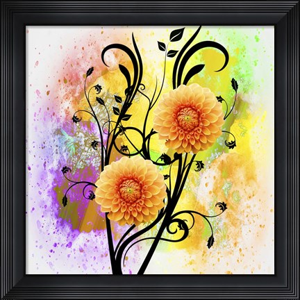 Framed Flower Design M9 Print