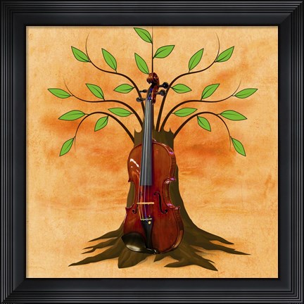 Framed Music Tree Print