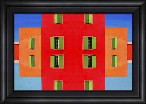 Framed Red Building Print
