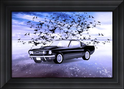 Framed Black Car Print