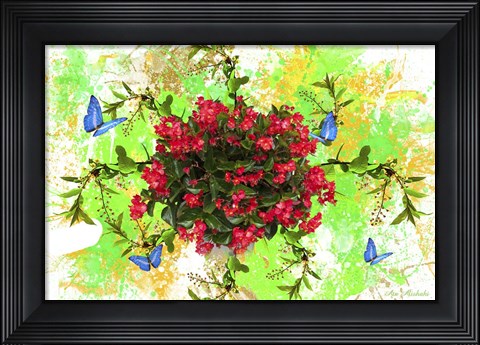 Framed Flower Design M7A Print