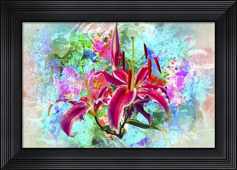 Framed Flower Design M8A Print