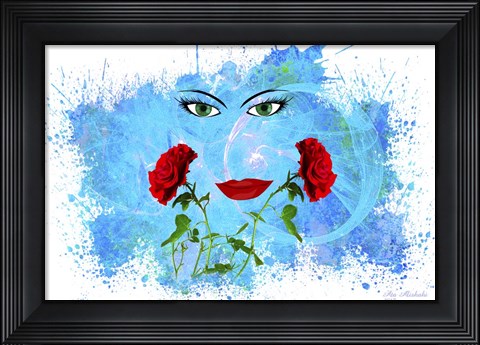 Framed Love and rose Print