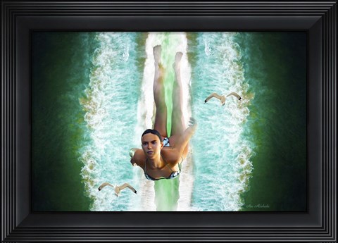 Framed Dive To Unknown Print