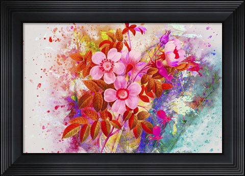 Framed Flower Design K3 Print