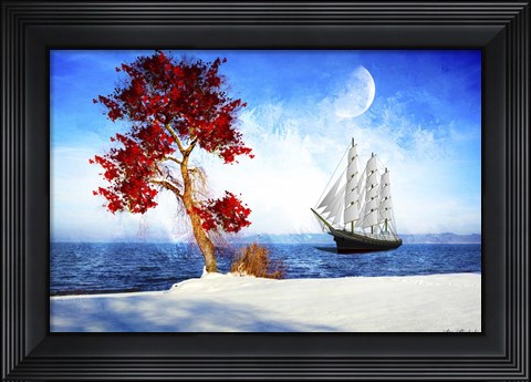 Framed Red Tree K1 Print