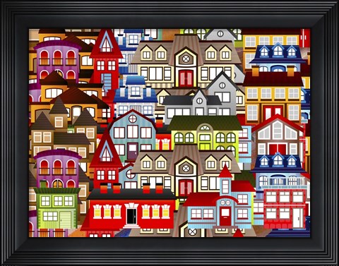 Framed Color City 1A Print