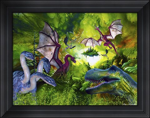 Framed Dinosaur Land Print