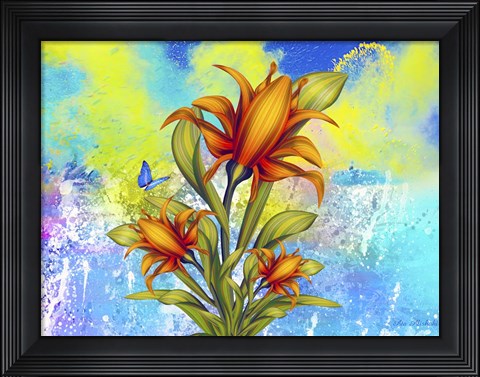 Framed Flowers 9CA Print