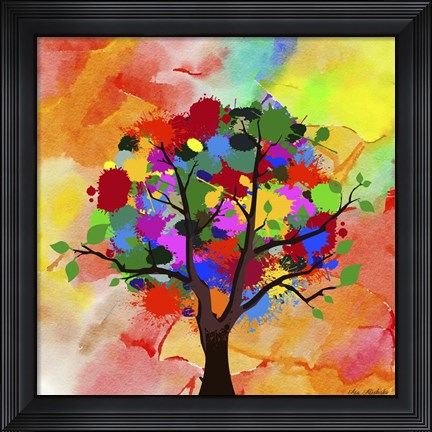 Framed Color Tree SEP Print
