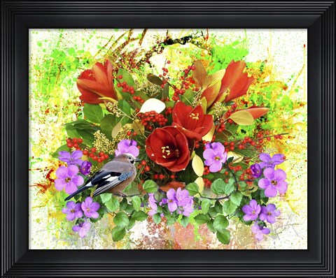 Framed Flowers Explosion SEP5 Print
