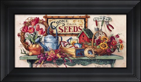 Framed Choice Flower Seeds Print