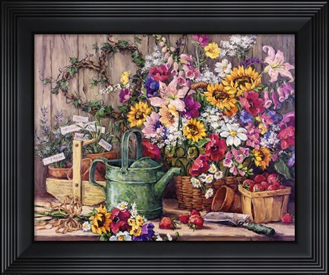 Framed Potting Bench Print