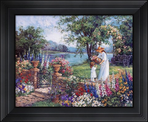 Framed Lakeside Morning Print