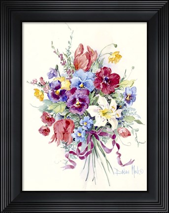 Framed Lavender Ribbons Print