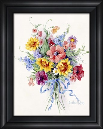 Framed Blue Ribbons Print