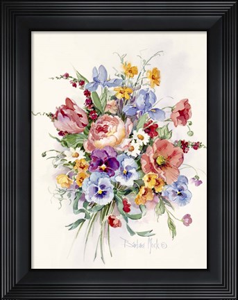 Framed Teal Ribbons Print