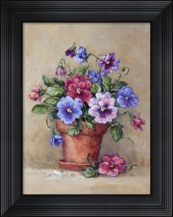 Framed Pansy Pot Print