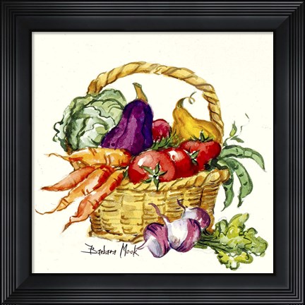 Framed Vegetable Basket Print
