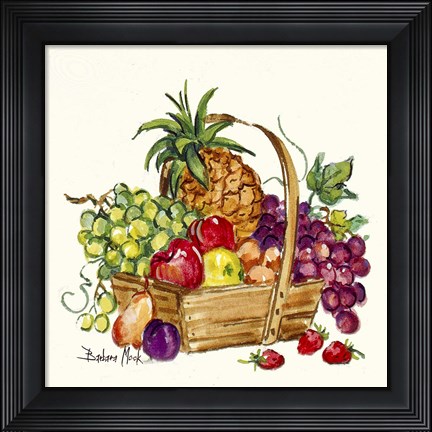 Framed Pineapple and Fruit Basket Print