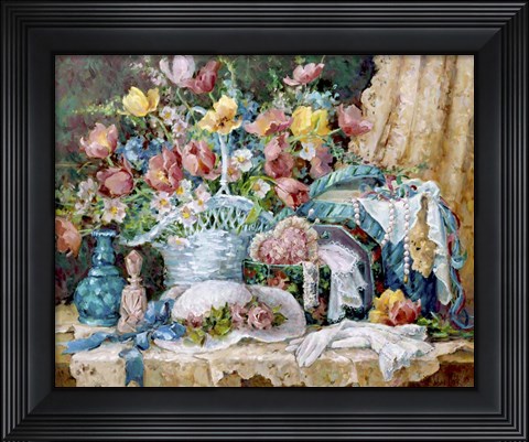 Framed Victorian and Lace Collectables Print