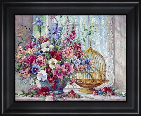 Framed Victorian Blossoms Print