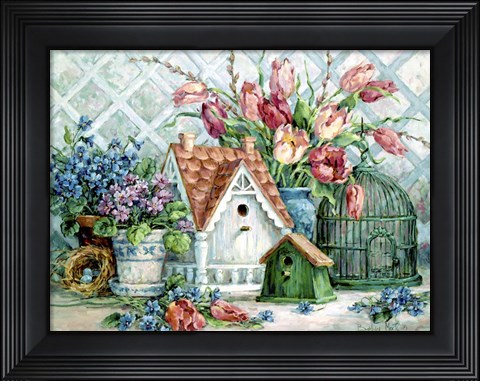Framed Quaint Little Neighborhood Print