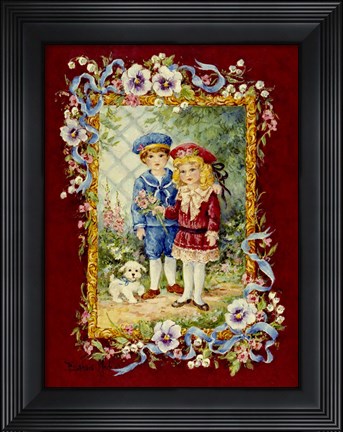 Framed Victorian Children Print