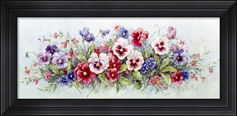 Framed Pansy Bouquet Print