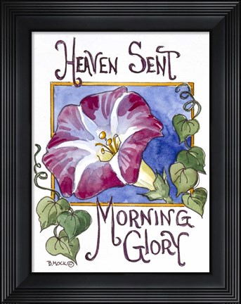 Framed Heaven Sent Mornning Glory-Seed Packet Print