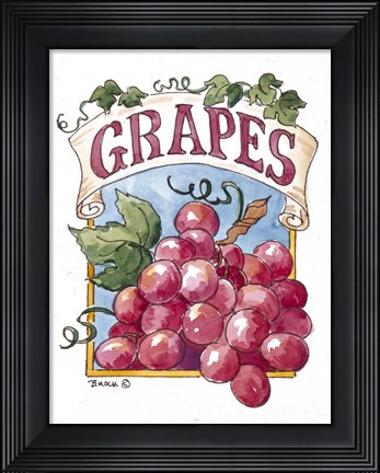 Framed Grape Seed Packet Print