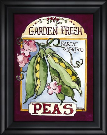 Framed Large Peas Print
