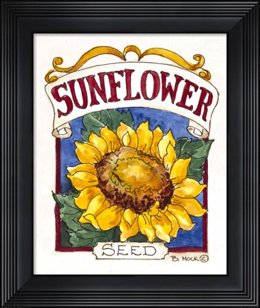 Framed Sunflower-Seed Packet Print