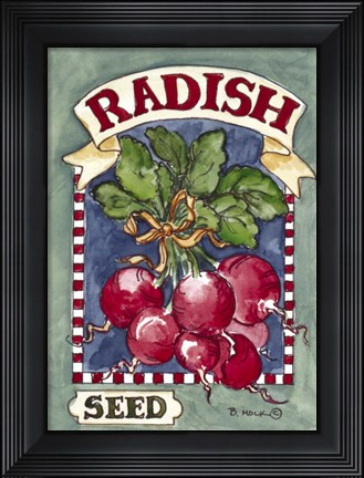 Framed Large Radish-Seed Packet Print