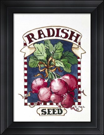 Framed Radish-Seed Packet Print