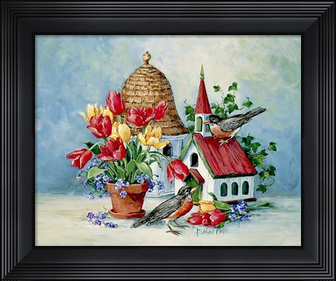 Framed Robin&#39;s Home Print