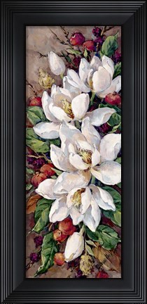 Framed Magnolia Spray I Print